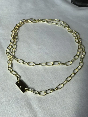Mini Tranquera Stone Gold Necklace Double Tour – ROKKUS (foto 3)