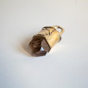 Monster Smoky Quartz Bronze Talisman