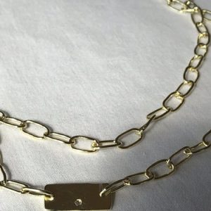 Mini Tranquera Stone Gold Necklace Double Tour