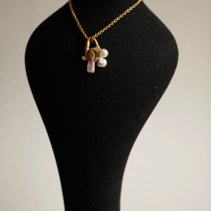Talisman Turmalina Rosa y Perla