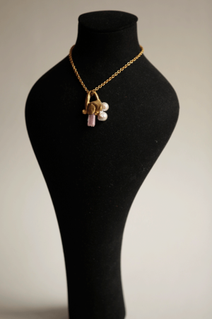 Talisman Turmalina Rosa y Perla