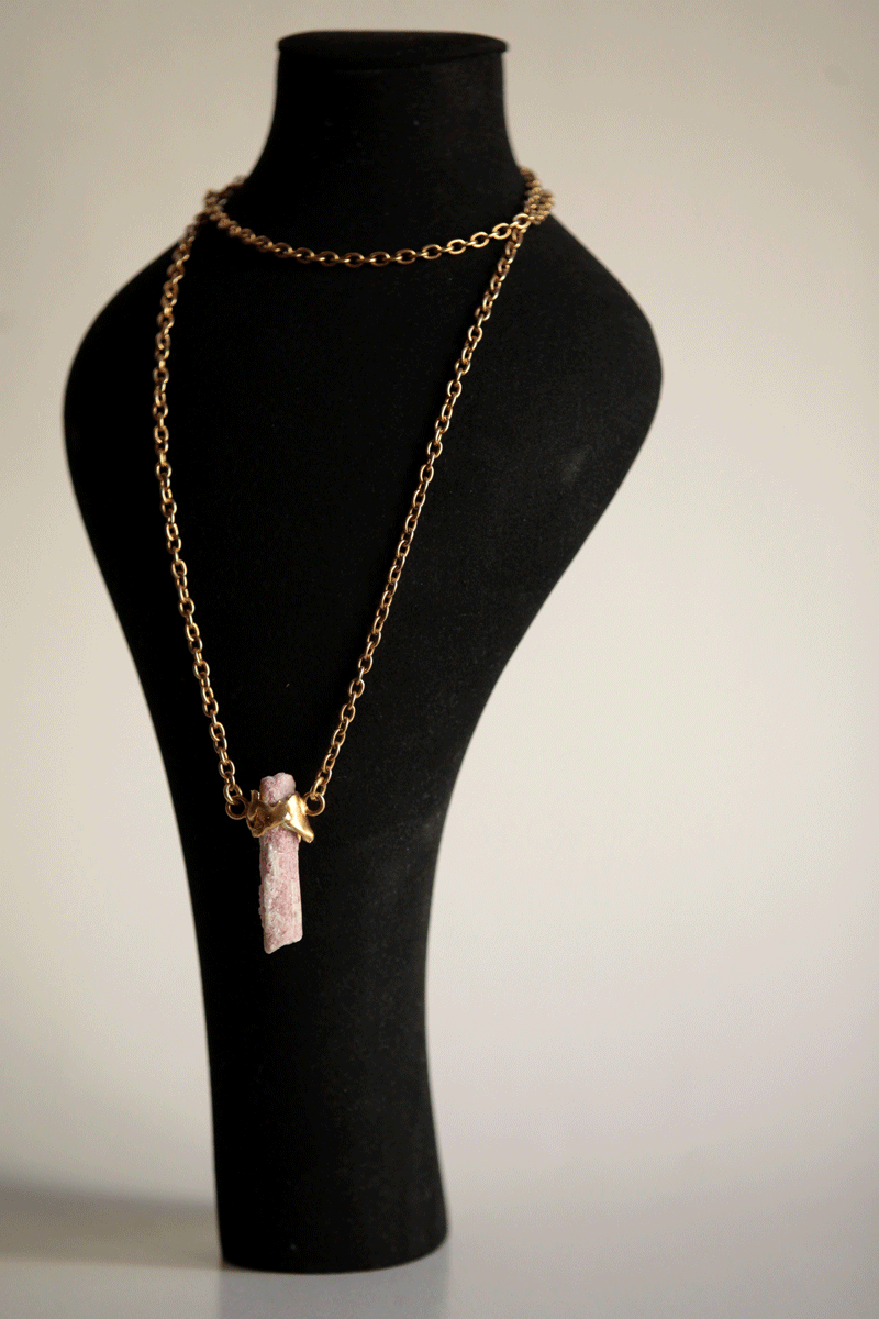 Turmalina Rosa Gold Necklace