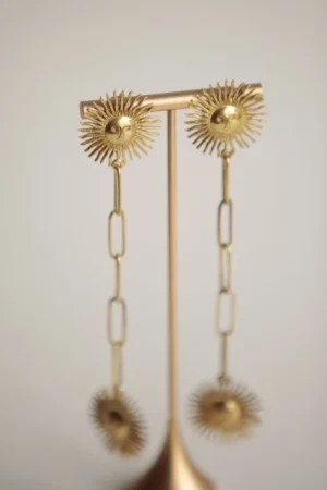 SN 2 Soles Chain Earring Gold